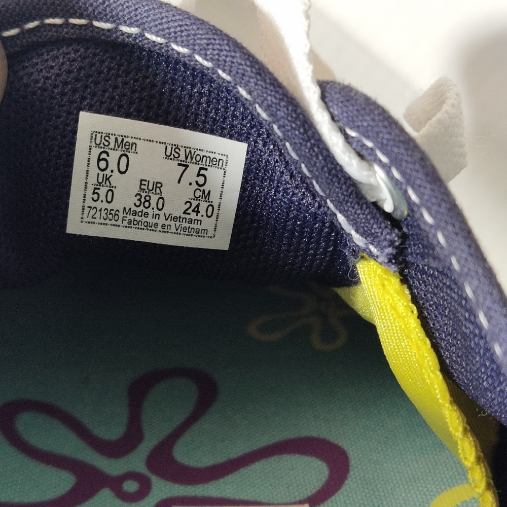 Vans x SpongeBob Sneakers Men’s 6 / Rare Collab / ComfyCush - Picture 8 of 10